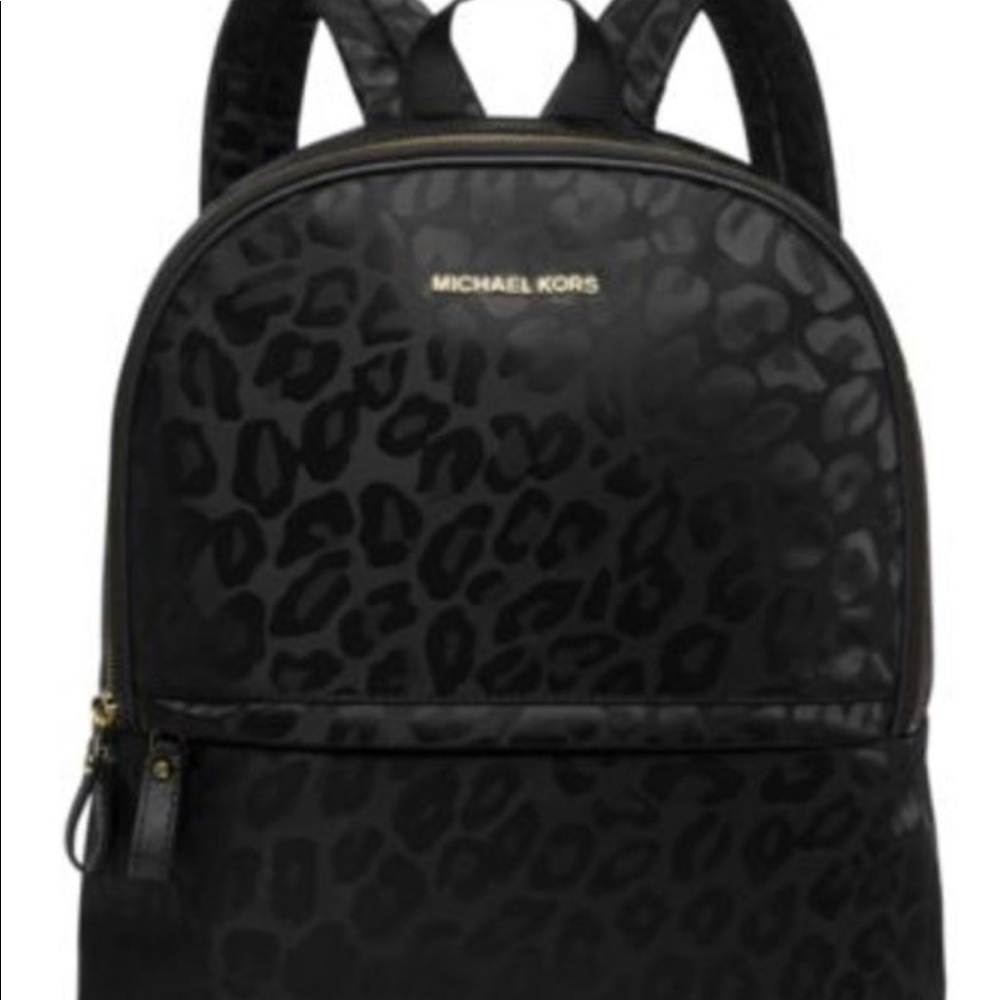 COPY - Michael Kors black cheetah print back pack